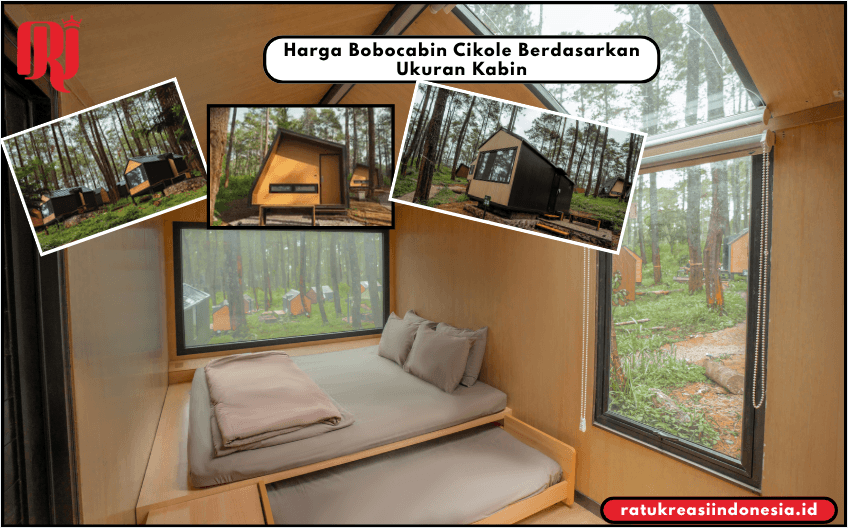 Harga Bobocabin Cikole Berdasarkan Ukuran Kabin